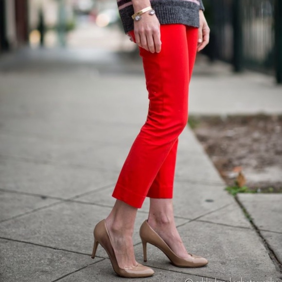 J. Crew red Minnie pant - Picture 2 of 4